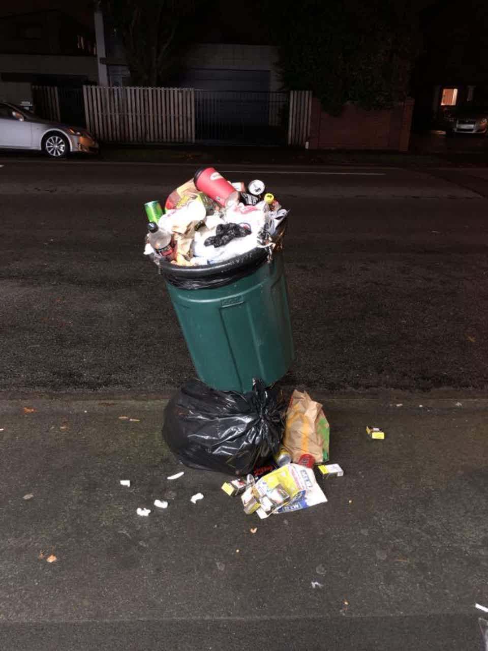 The photograph attached to this rubbish/recycling report