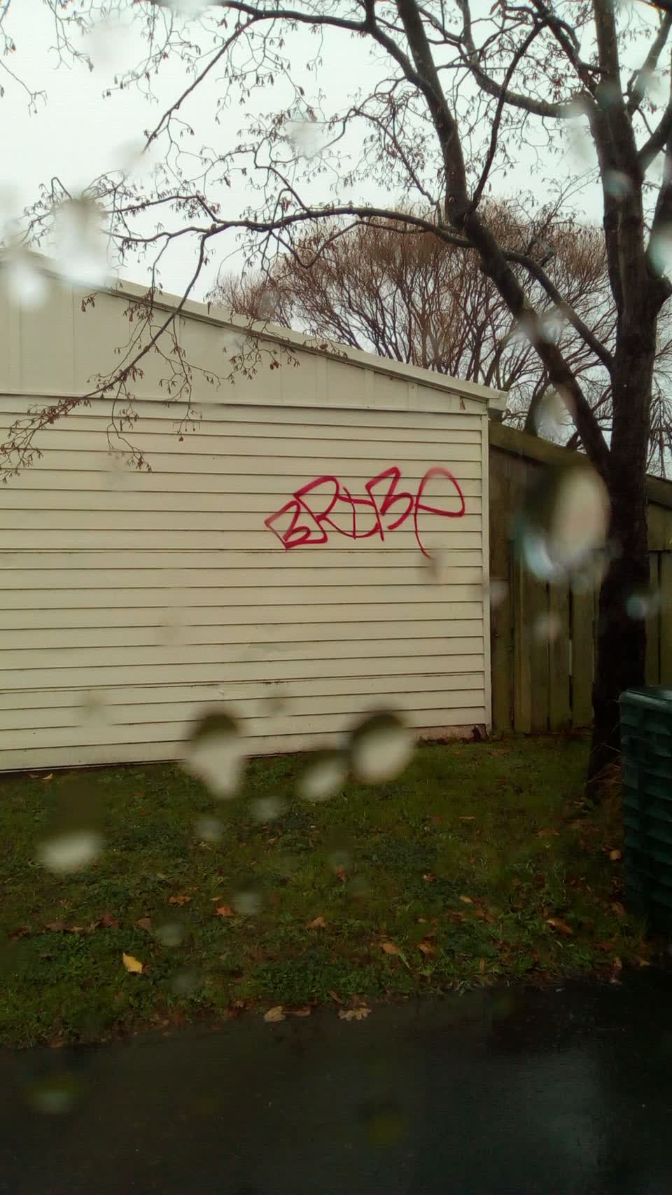The photograph attached to this graffiti report