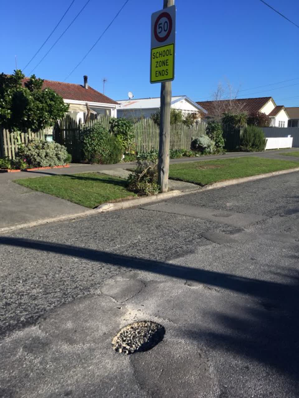 The photograph attached to this roading/streets report