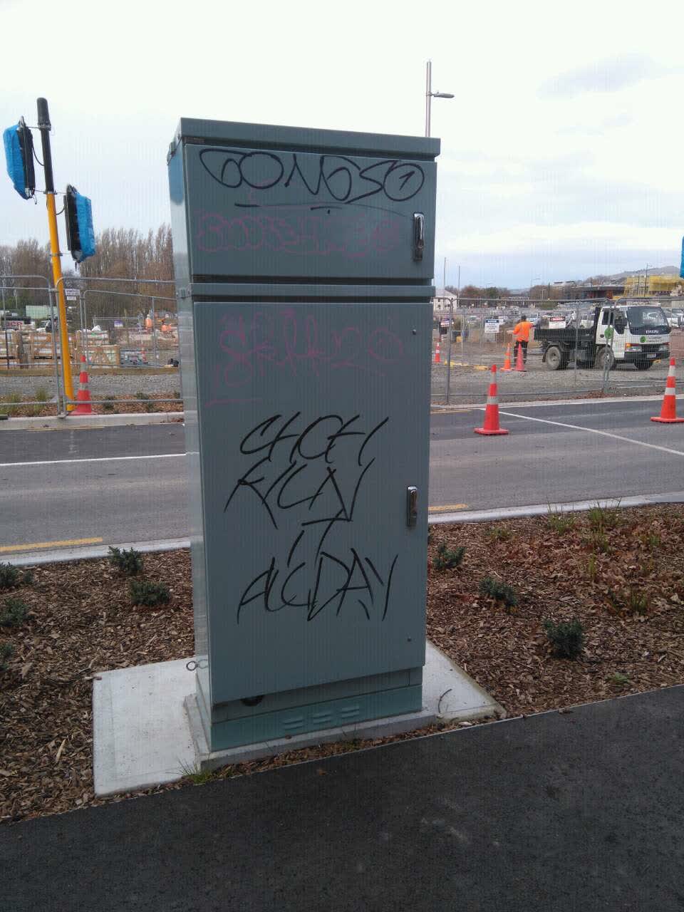 The photograph attached to this graffiti report