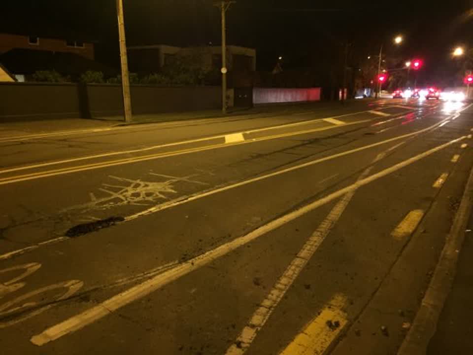 The photograph attached to this roading/streets report