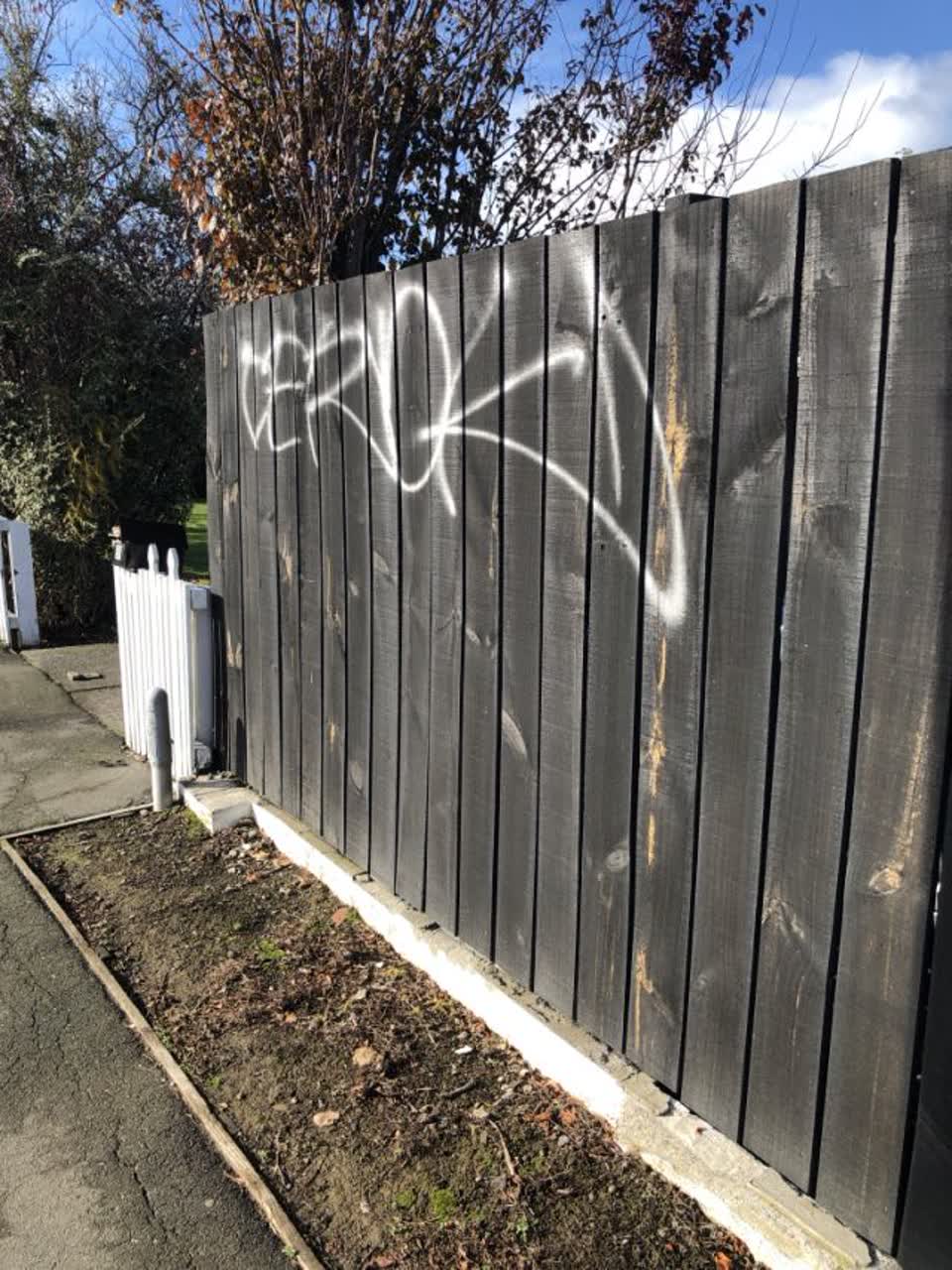 The photograph attached to this graffiti report
