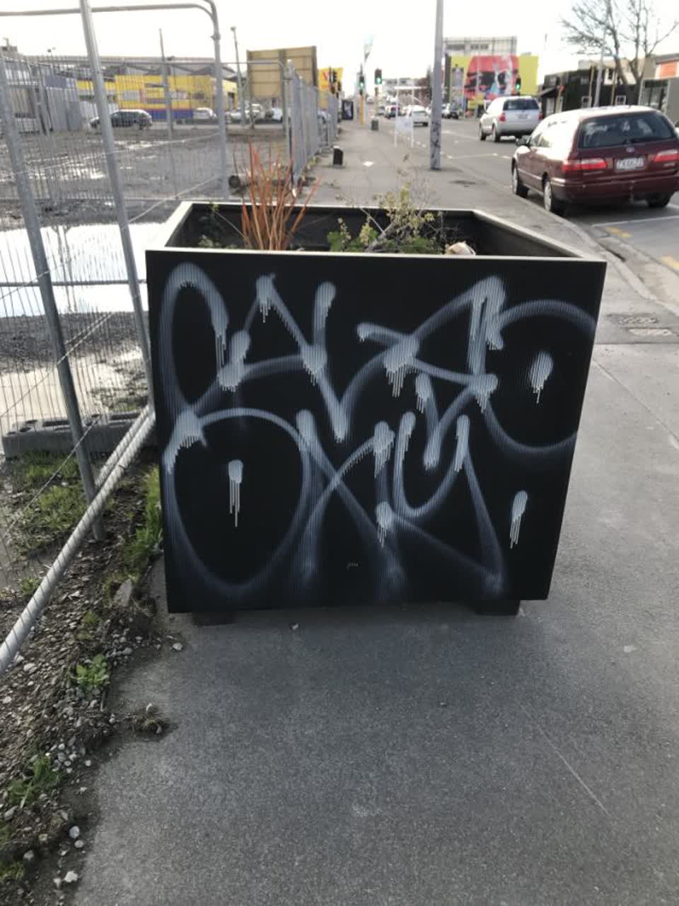 The photograph attached to this graffiti report