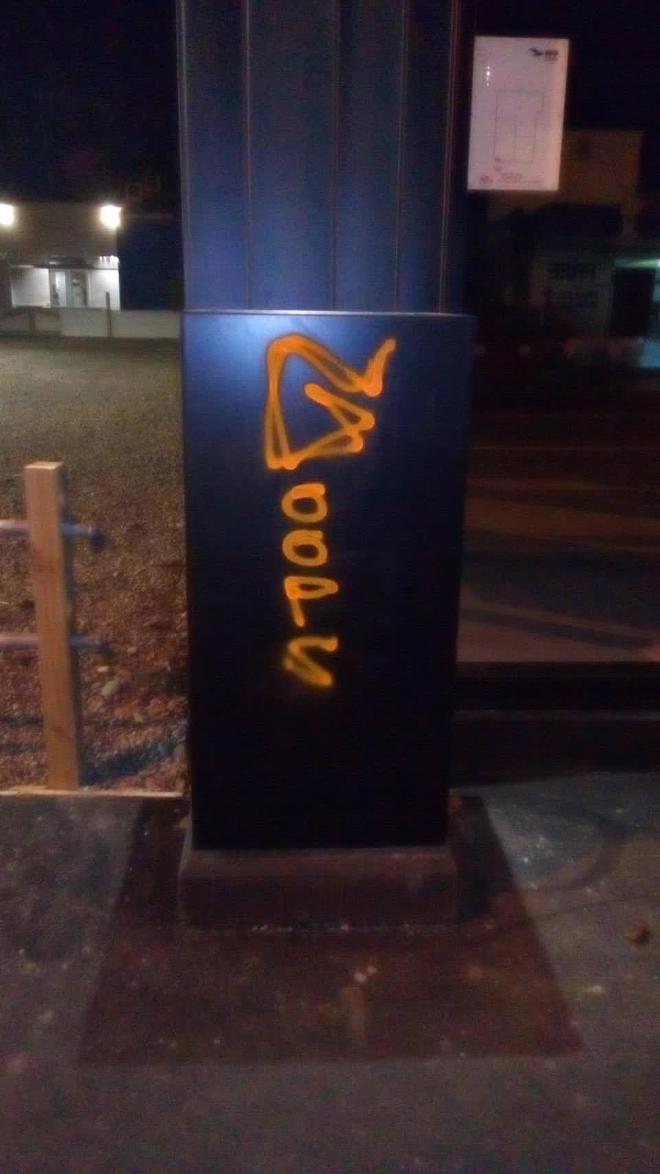 The photograph attached to this graffiti report