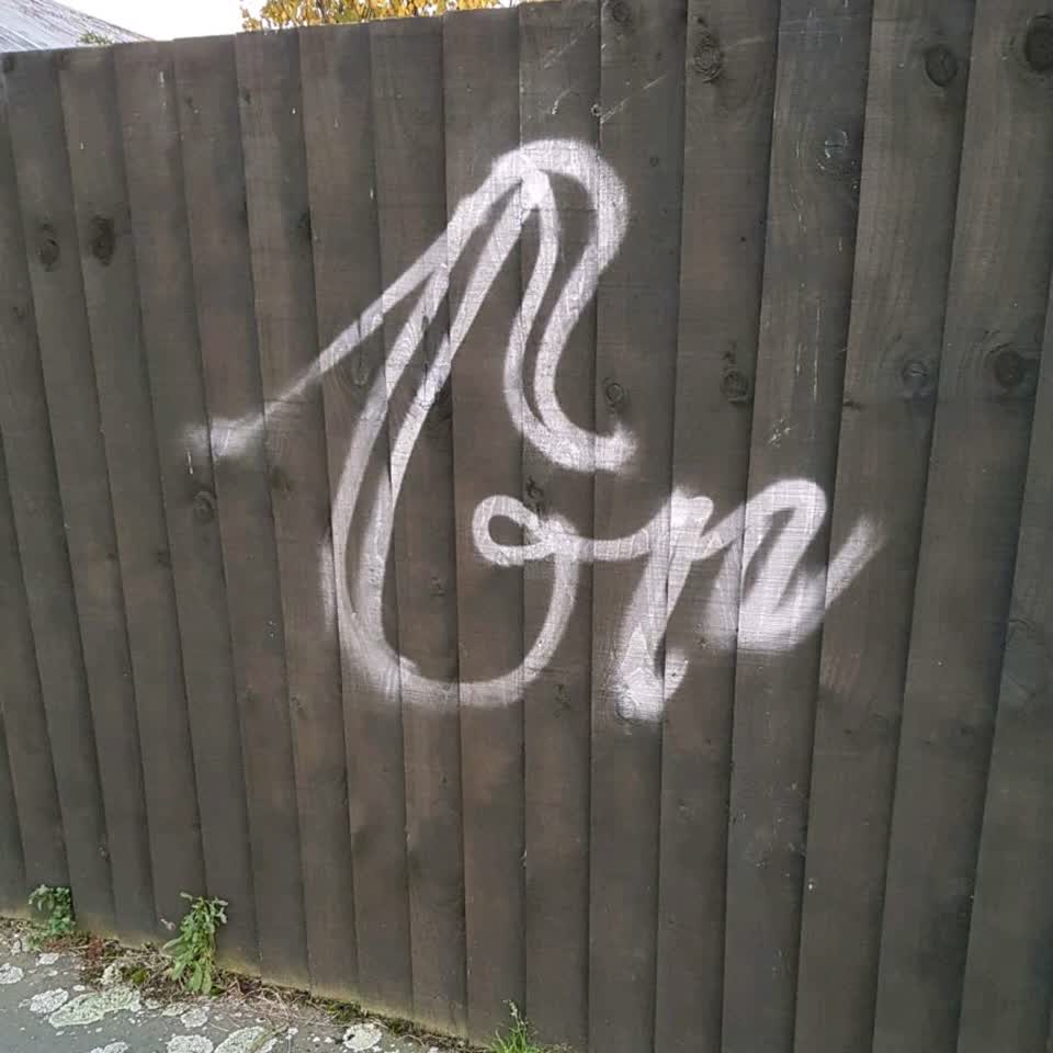 The photograph attached to this graffiti report