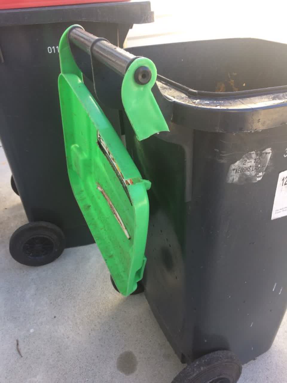 The photograph attached to this rubbish/recycling report