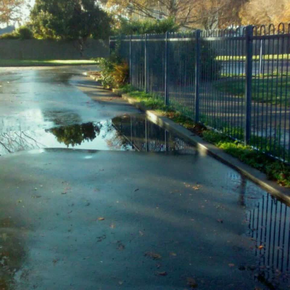 The photograph attached to this flooding report