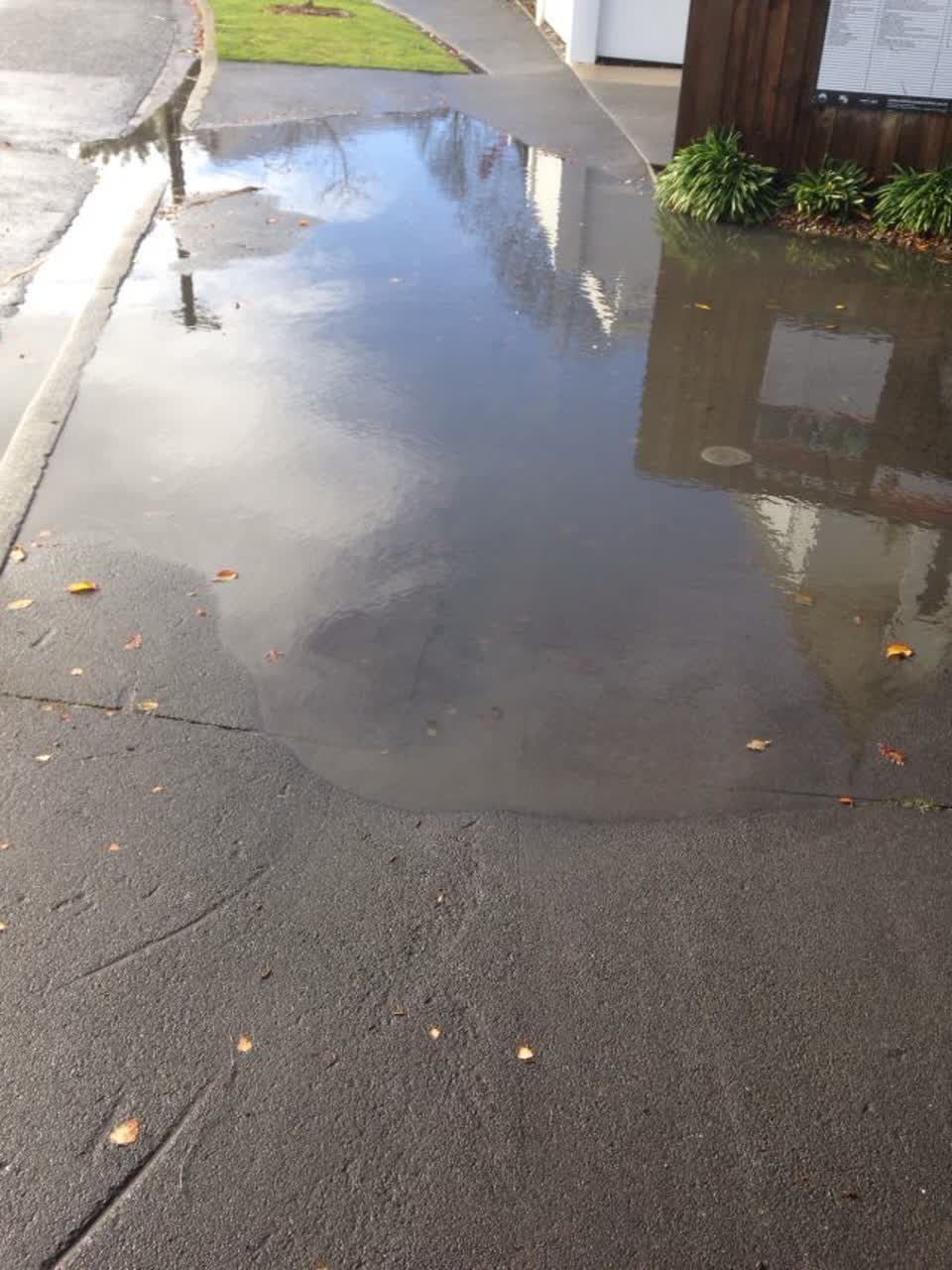 The photograph attached to this flooding report