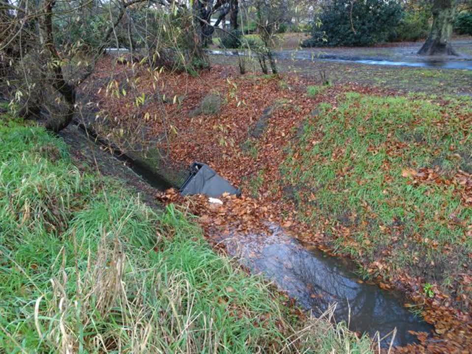 The photograph attached to this flooding report