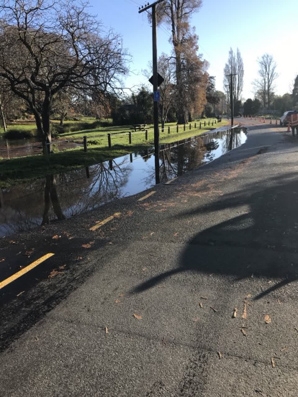 The photograph attached to this flooding report