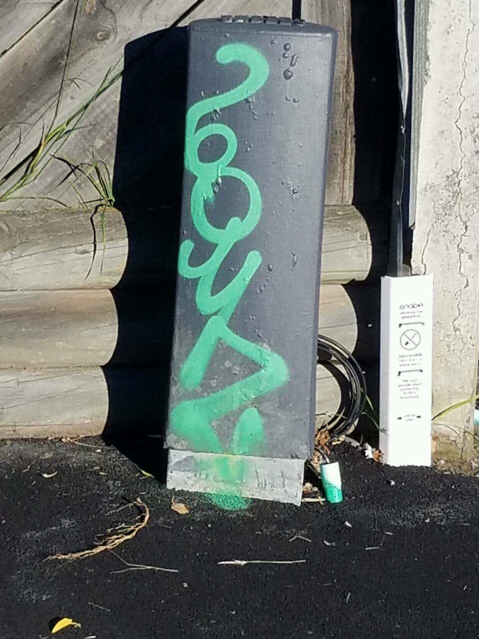 The photograph attached to this graffiti report