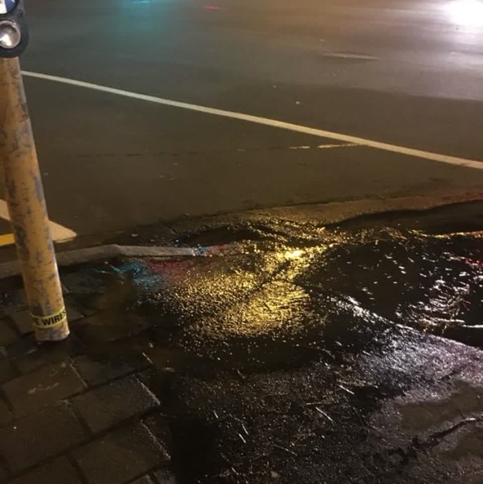 The photograph attached to this flooding report