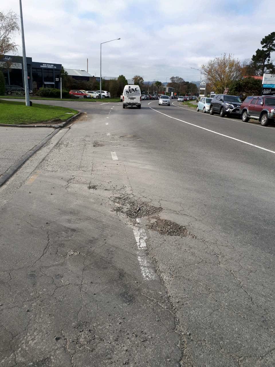 The photograph attached to this roading/streets report