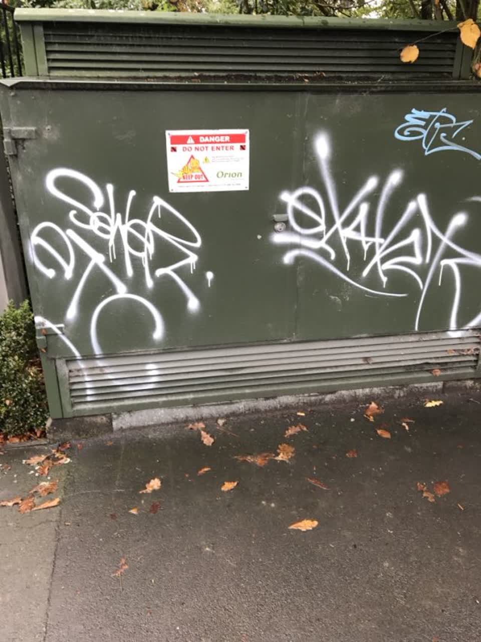 The photograph attached to this graffiti report