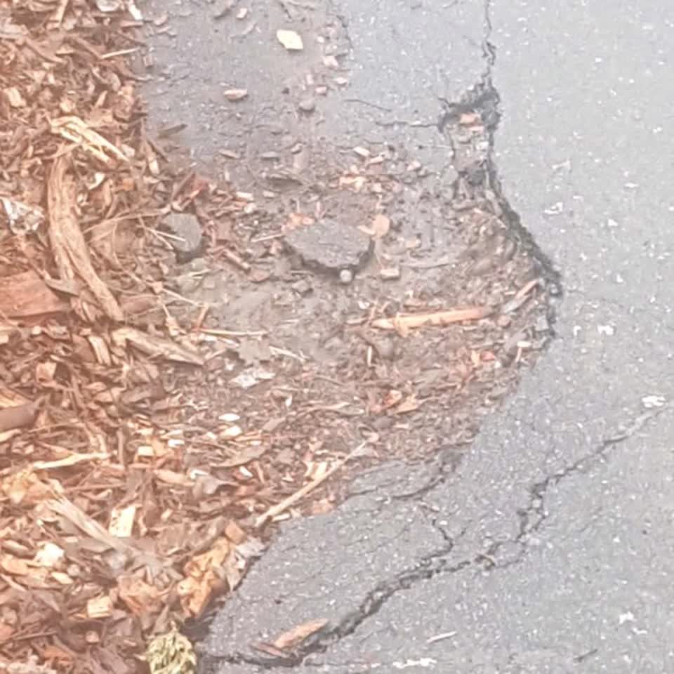 The photograph attached to this roading/streets report