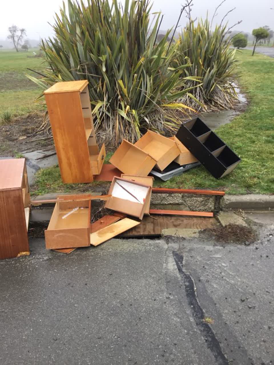 The photograph attached to this rubbish/recycling report