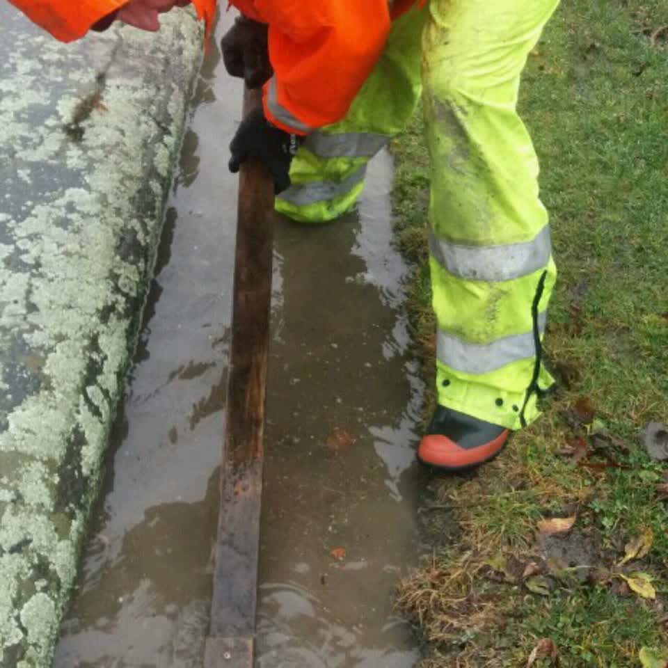 The photograph attached to this flooding report