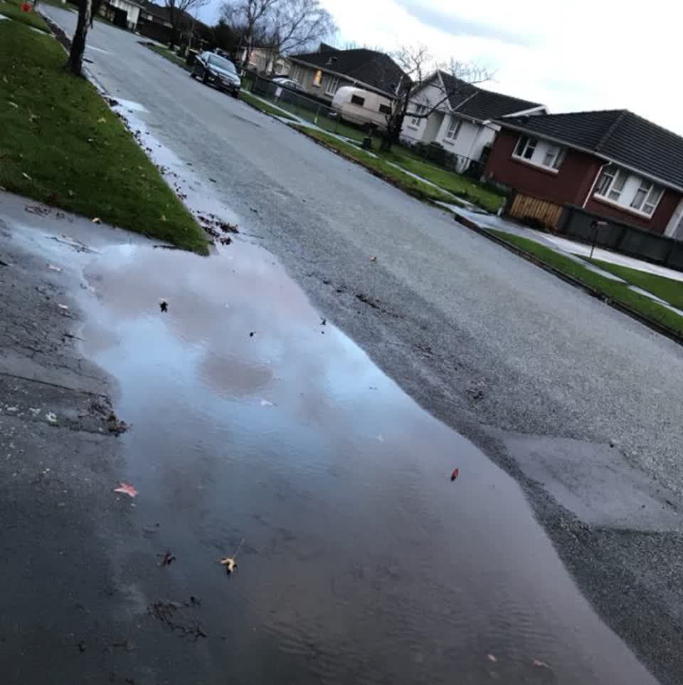 The photograph attached to this flooding report