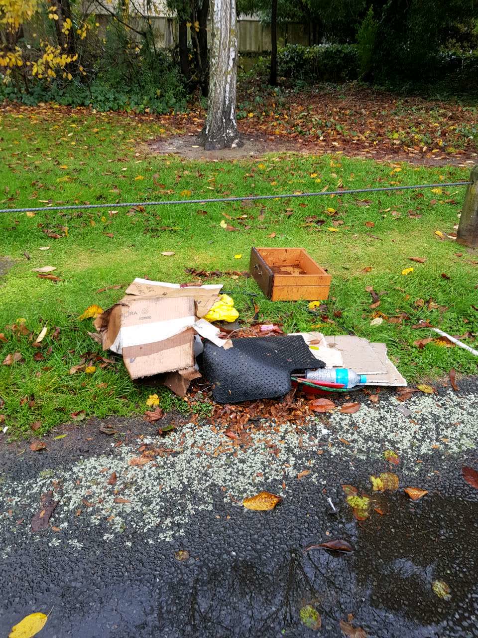 The photograph attached to this rubbish/recycling report