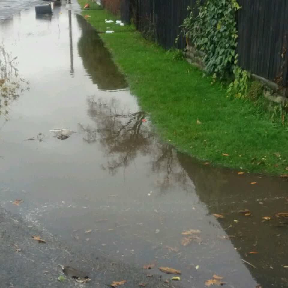 The photograph attached to this flooding report