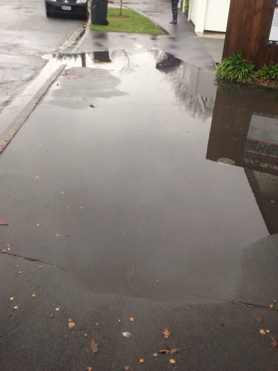 The photograph attached to this flooding report