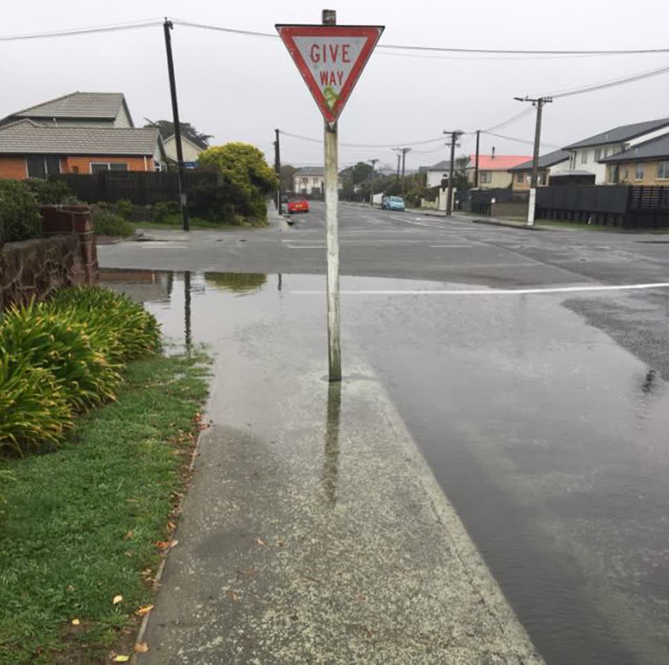 The photograph attached to this flooding report