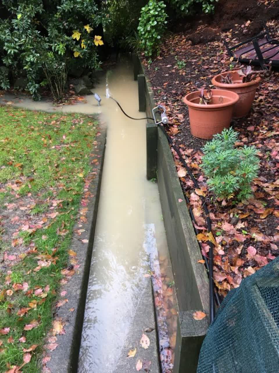 The photograph attached to this flooding report