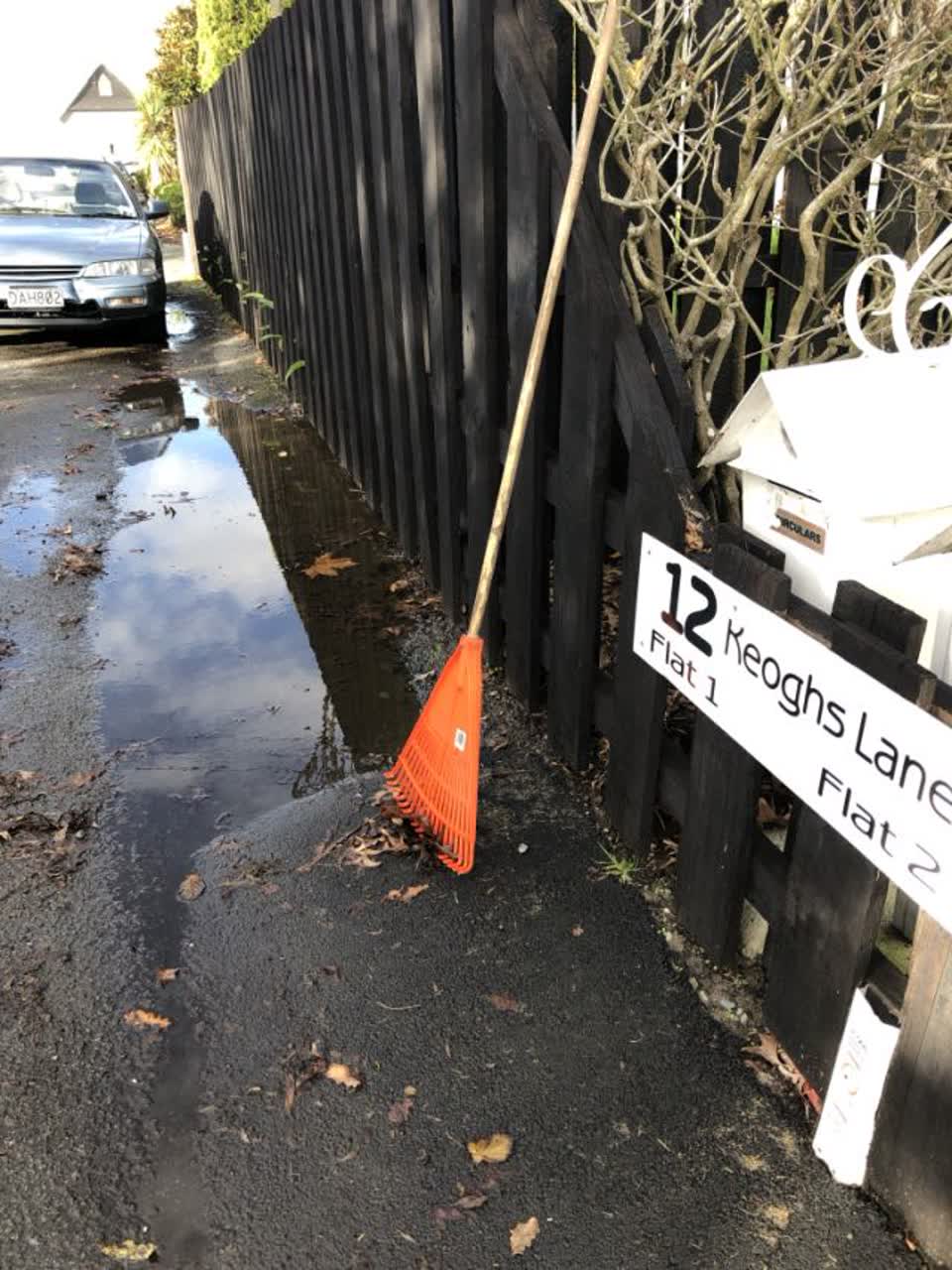 The photograph attached to this flooding report