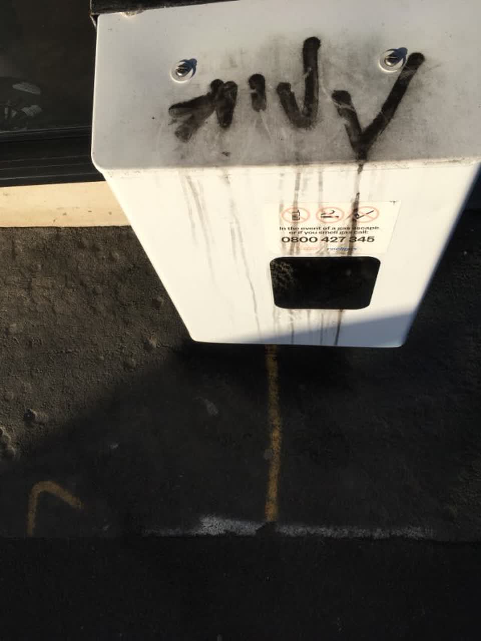 The photograph attached to this graffiti report