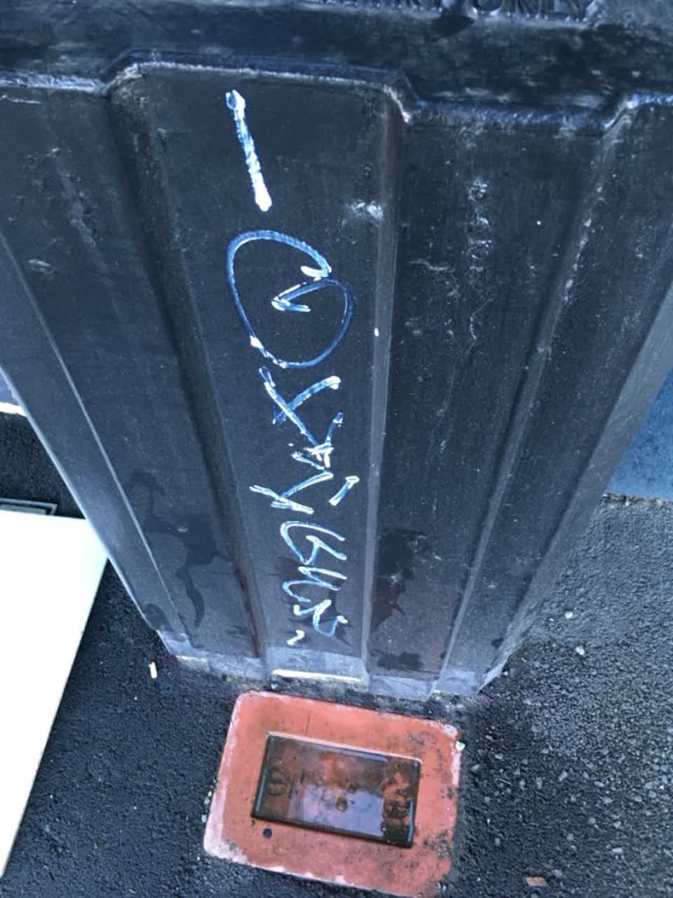 The photograph attached to this graffiti report