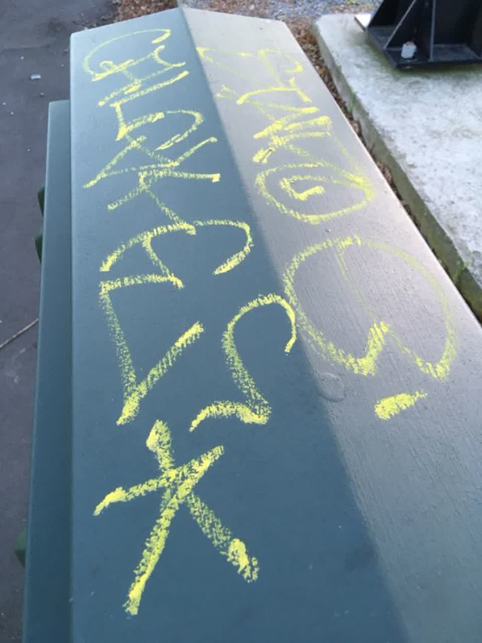 The photograph attached to this graffiti report