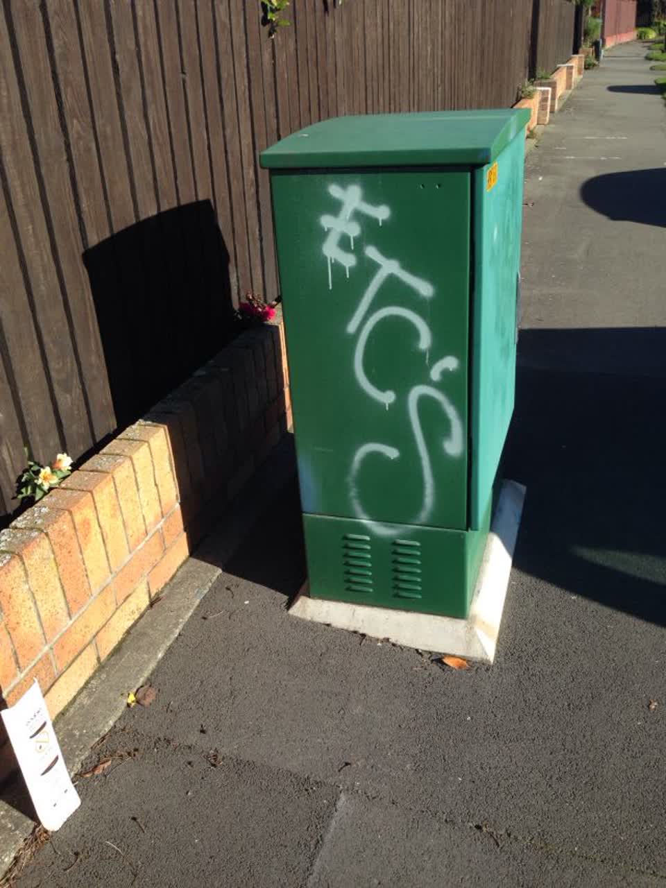 The photograph attached to this graffiti report
