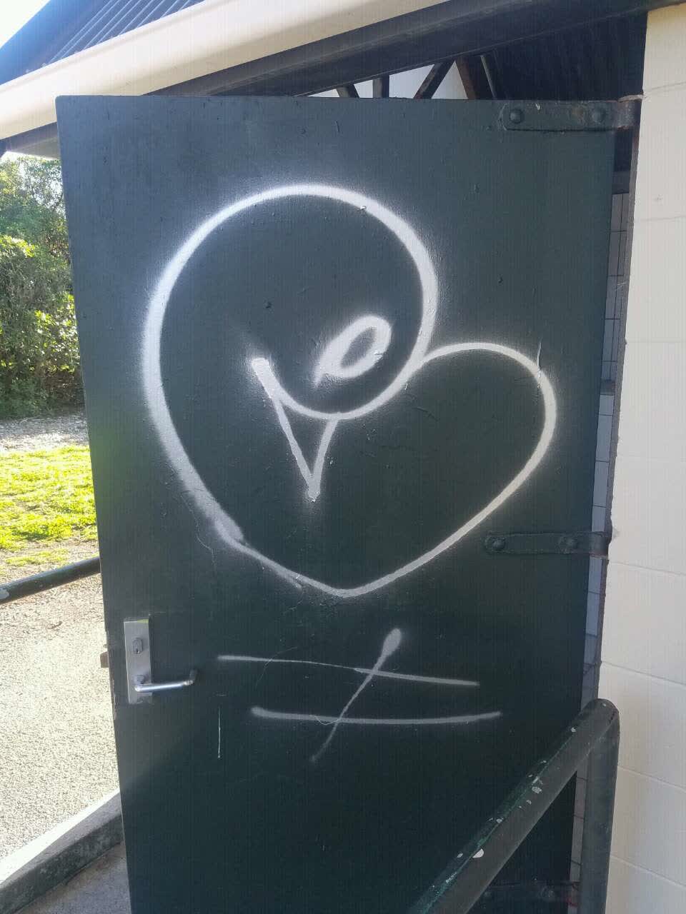 The photograph attached to this graffiti report
