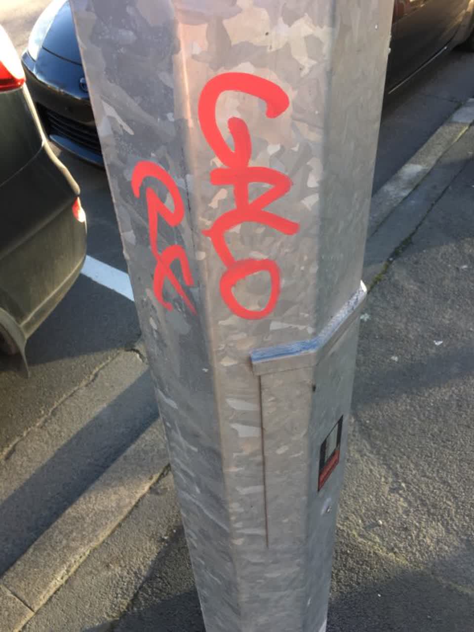 The photograph attached to this graffiti report