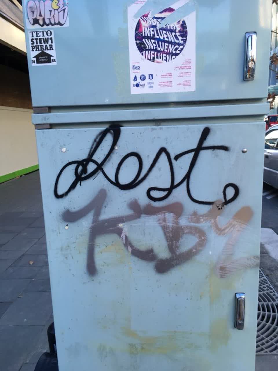The photograph attached to this graffiti report