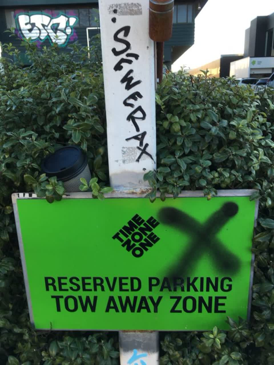 The photograph attached to this graffiti report