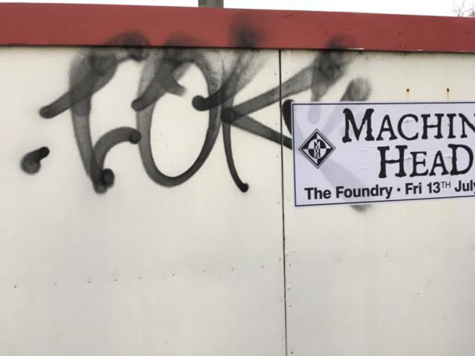 The photograph attached to this graffiti report