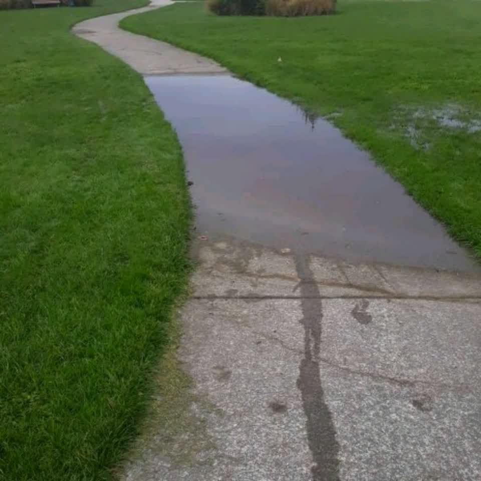 The photograph attached to this flooding report