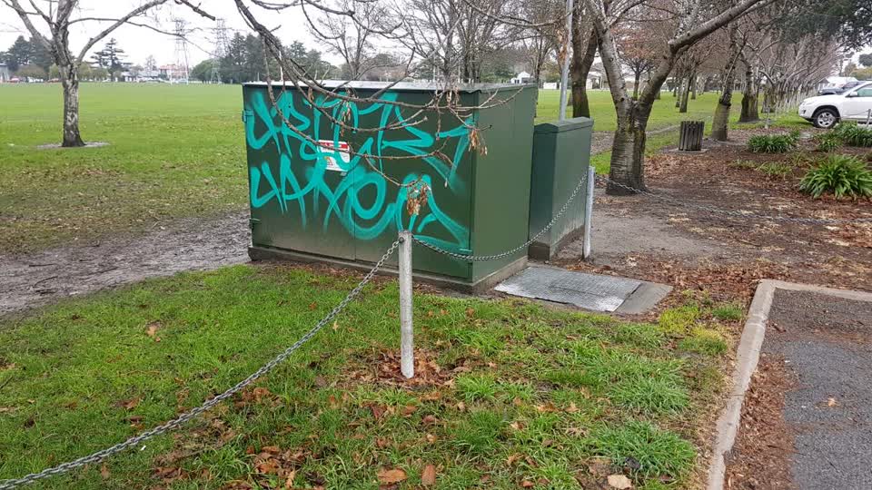 The photograph attached to this graffiti report
