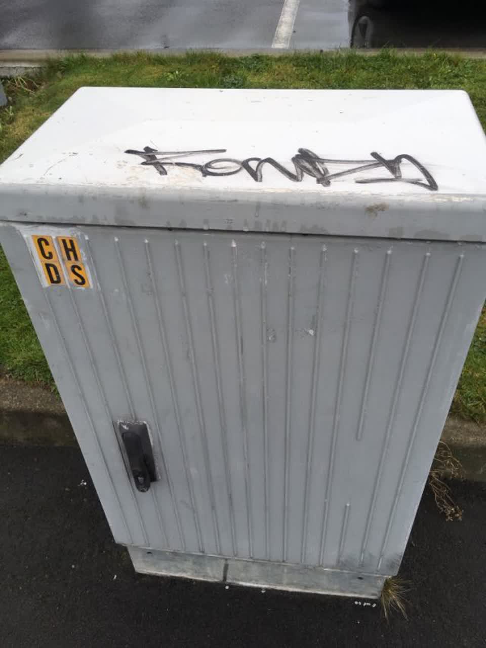 The photograph attached to this graffiti report