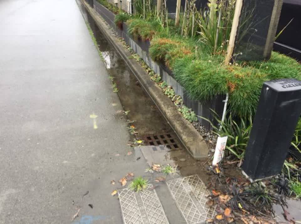 The photograph attached to this flooding report