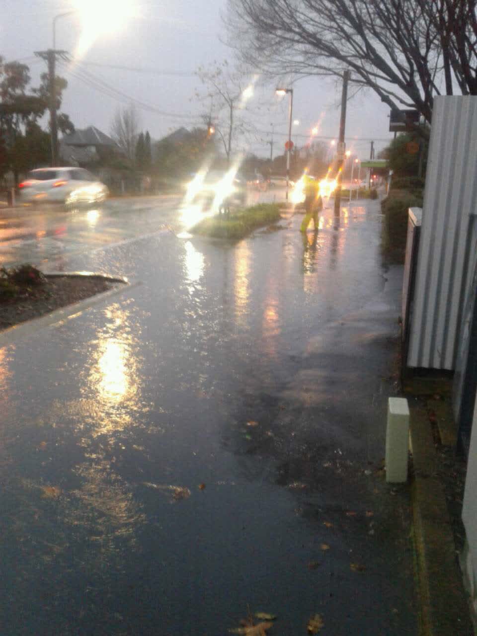 The photograph attached to this flooding report
