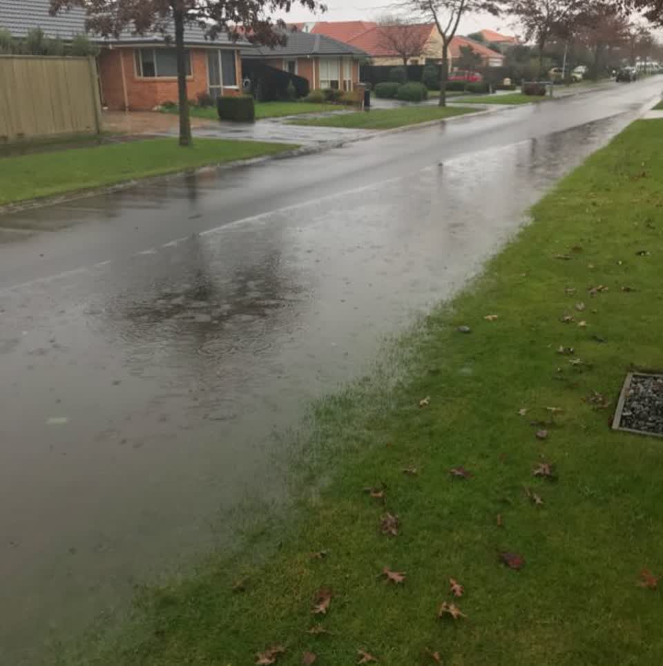 The photograph attached to this flooding report
