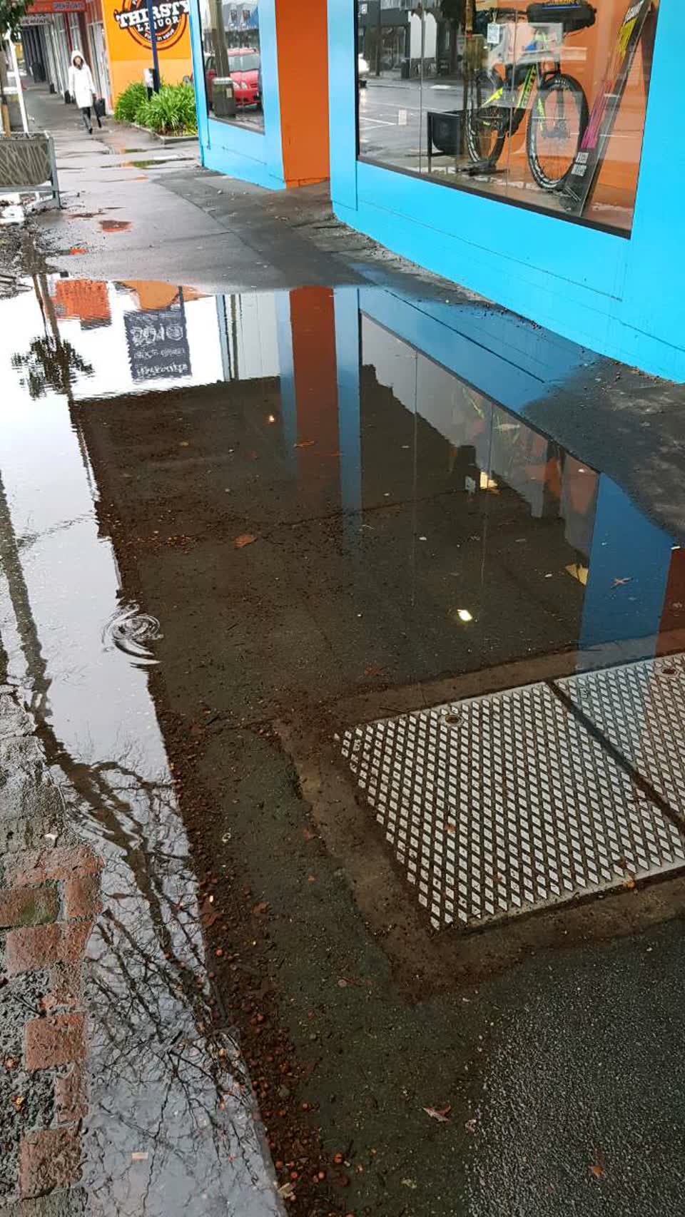 The photograph attached to this flooding report