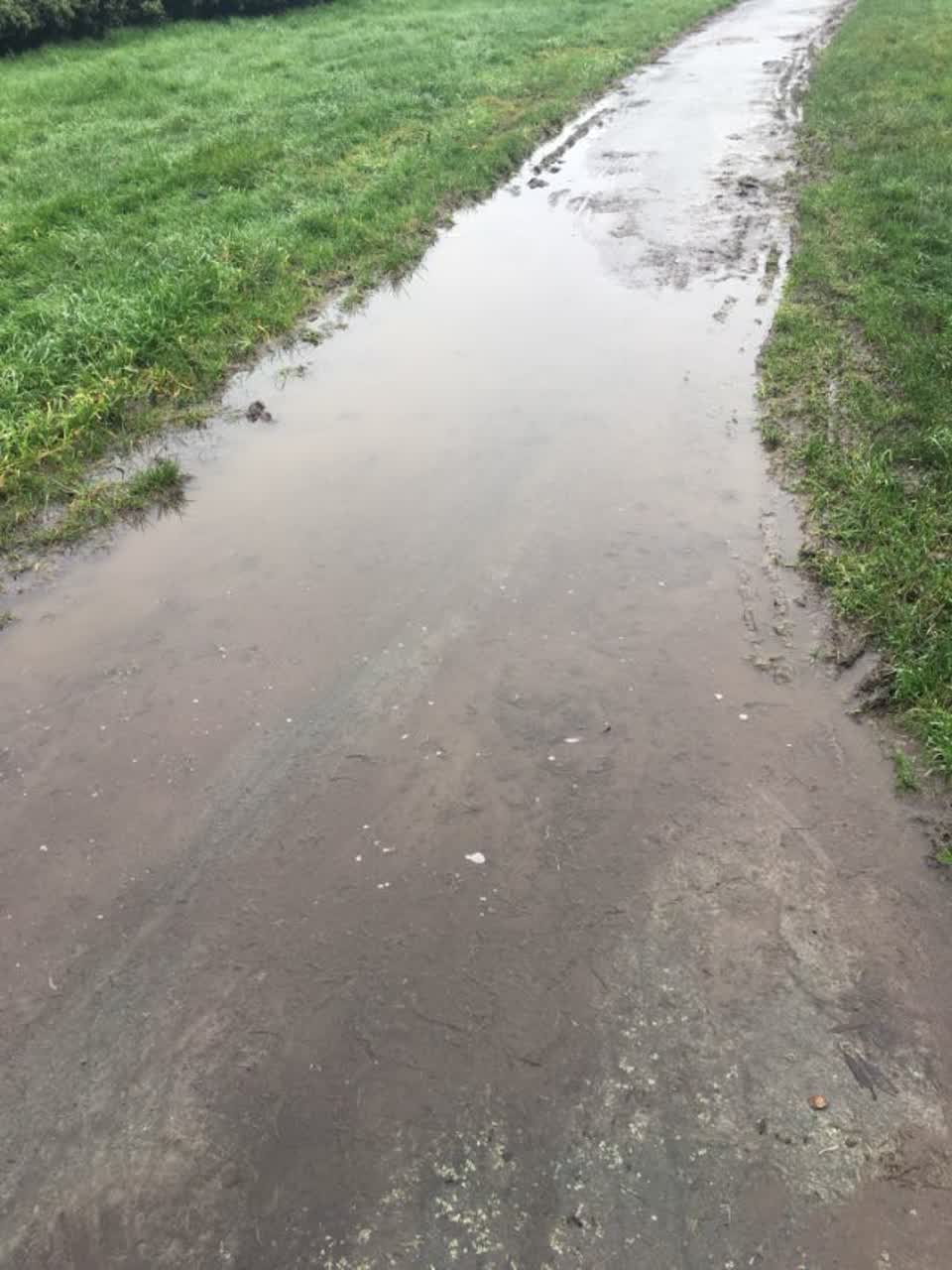 The photograph attached to this flooding report