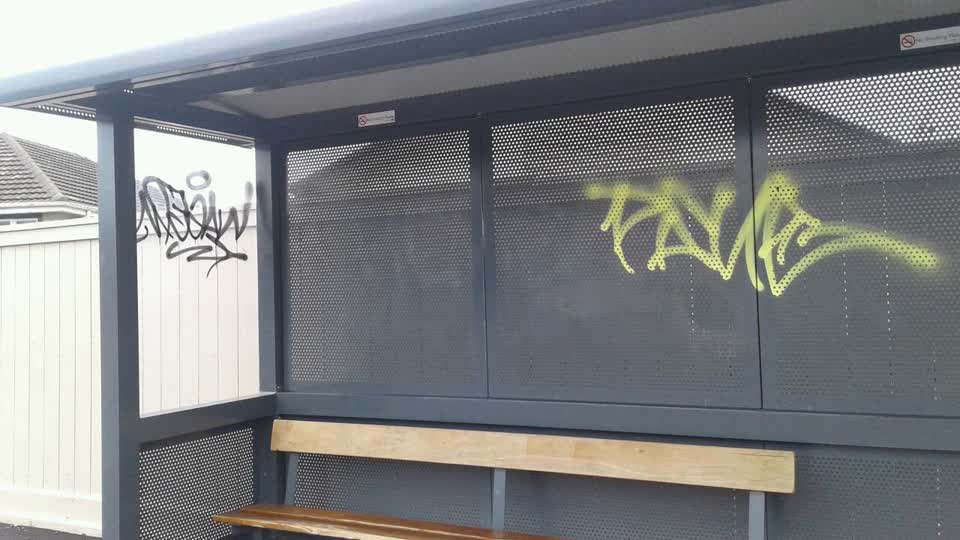 The photograph attached to this graffiti report