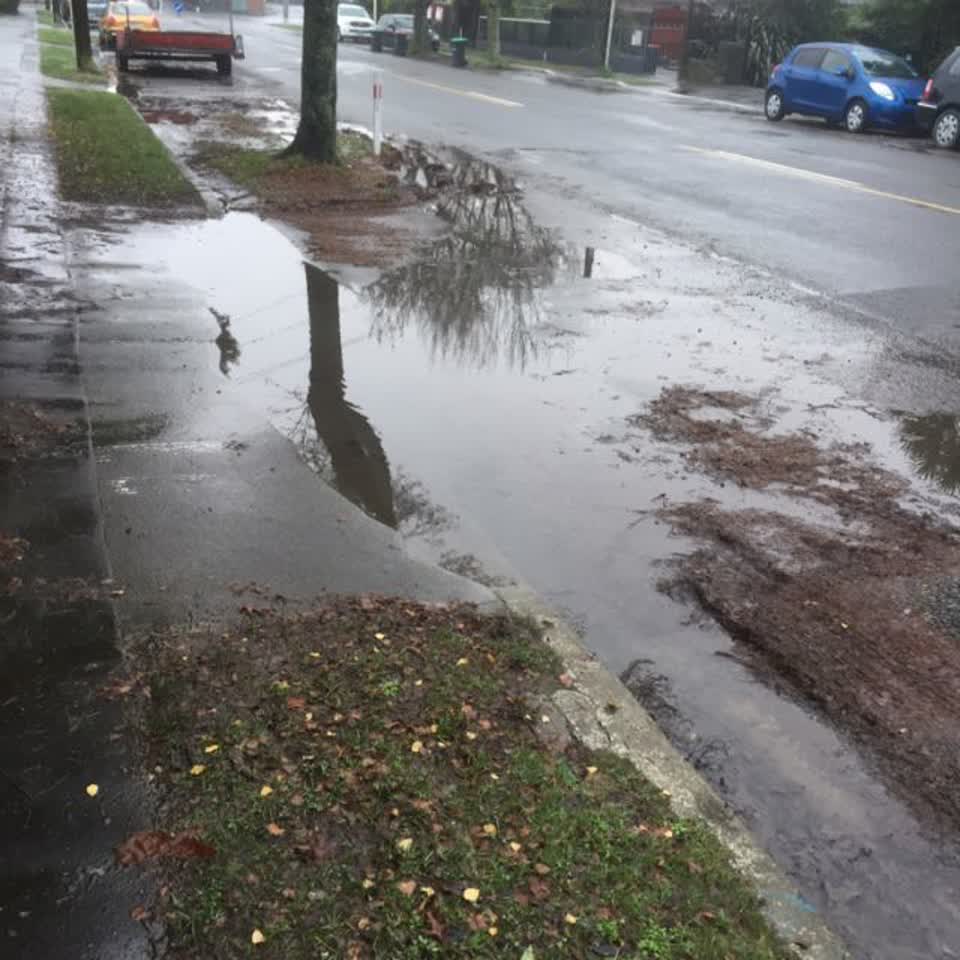 The photograph attached to this flooding report