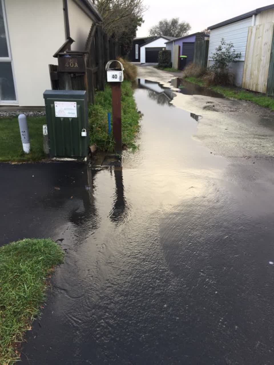 The photograph attached to this flooding report