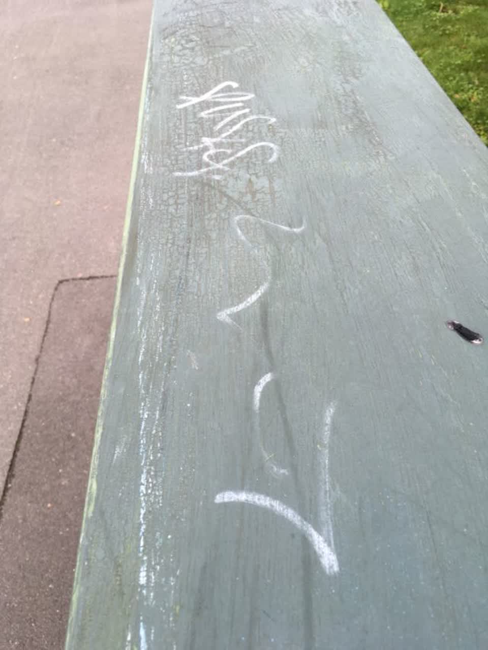 The photograph attached to this graffiti report