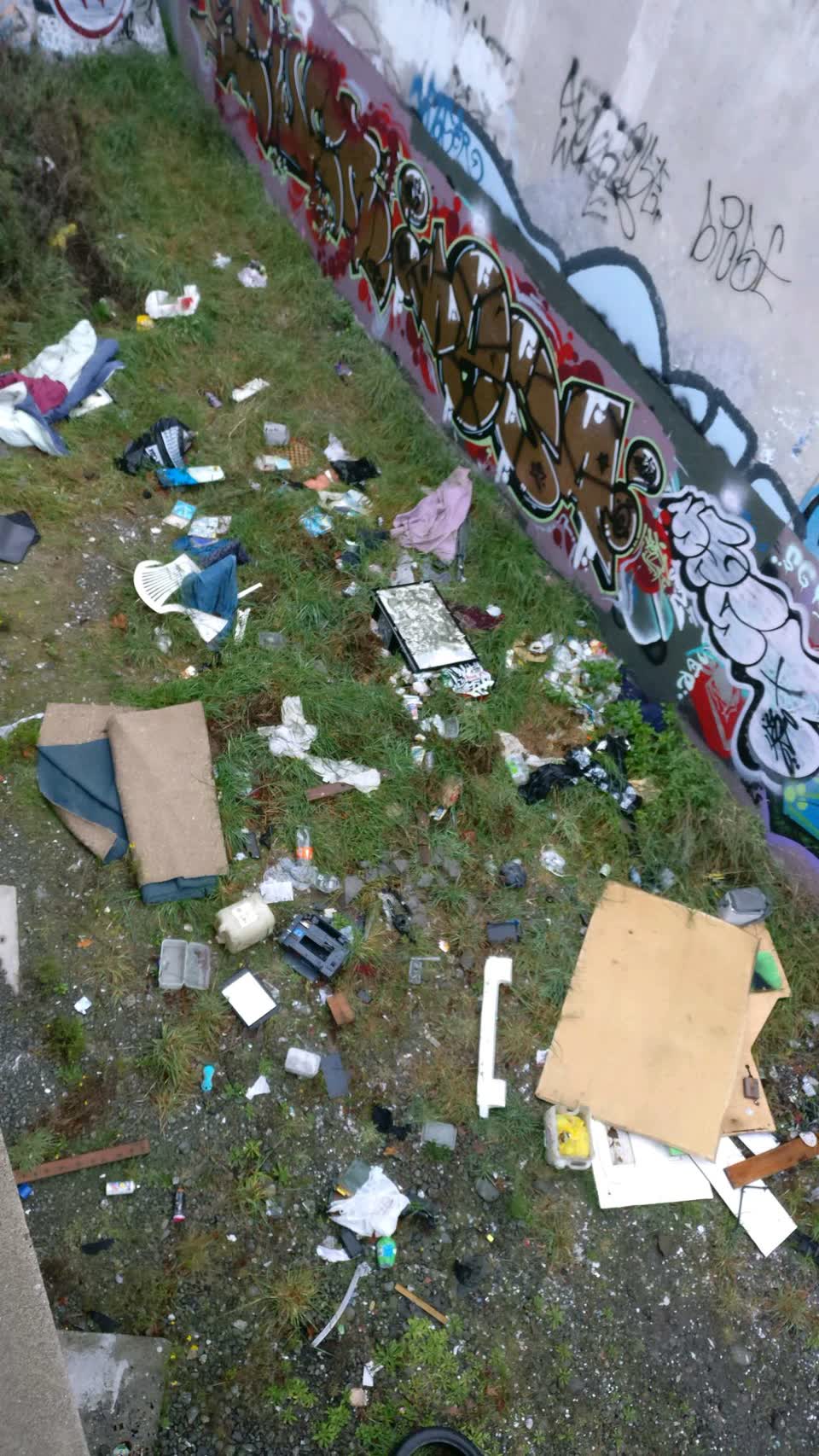 The photograph attached to this rubbish/recycling report